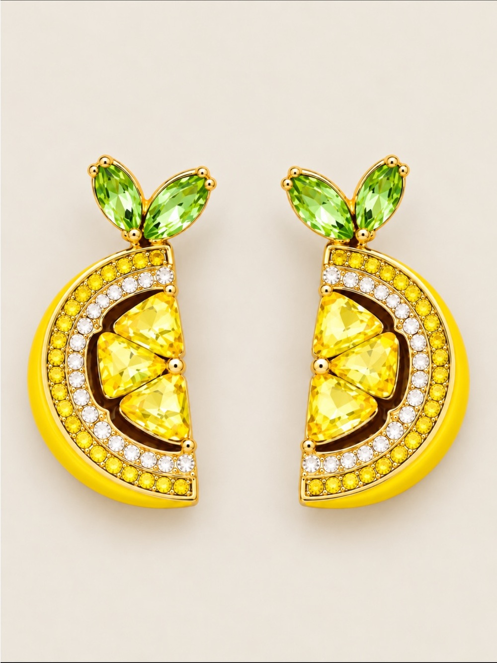 New! Yellow Main Squeeze Lemon Statement Earrings (3011) NWOT